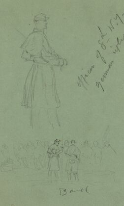 Officer of 8th N.Y. German rifles and Band