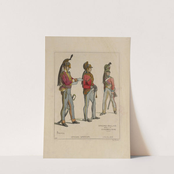 Officiers superieurs. Cavalier. Dragons Anglais. 1814-15. Gravures du temps. by Raphaël Jacquemin