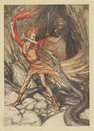 ‘Ohe! Ohe! Horrible dragon, O swallow me not!