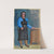 Ohne Titel (Frau in blauer Bluse und schwarzem Kleid) by Karl Wiener