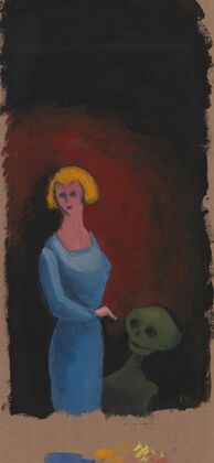 Ohne Titel (Frau mit Tod)