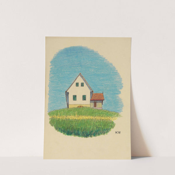 Ohne Titel (Haus in Wiese) by Karl Wiener