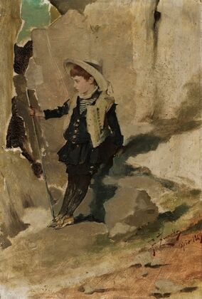 Ojców – Boy against the rocks