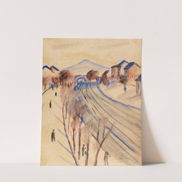 Ölberg mit Bahngleisen II (1912) by August Macke