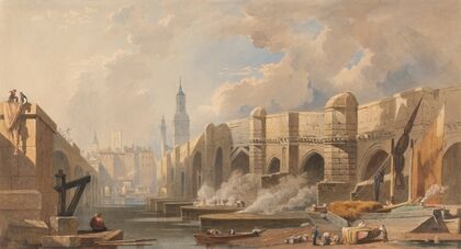 Old and New London Bridge