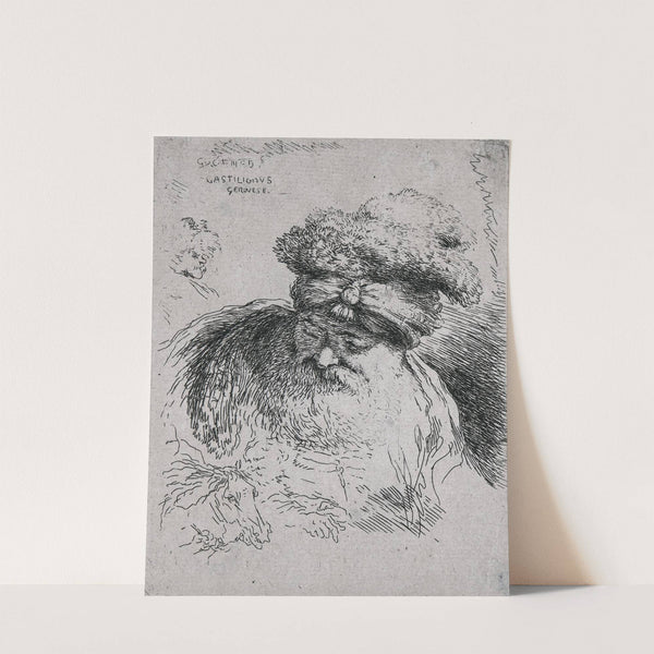 Old Bearded Man with a Turban by Giovanni Benedetto Castiglione