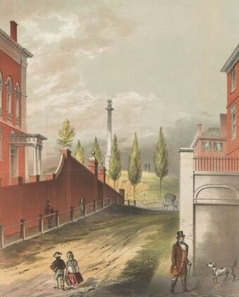 Old Boston. Beacon Hill from Mt. Vernon St.