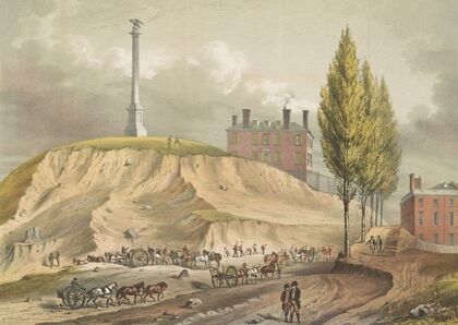 Old Boston. Beacon Hill from Mt. Vernon St., near the head of Hancock St.