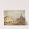 Old Boston. Beacon Hill from the present site of the reservoir between Hancock &amp; Temple Sts. by John Rubens Smith