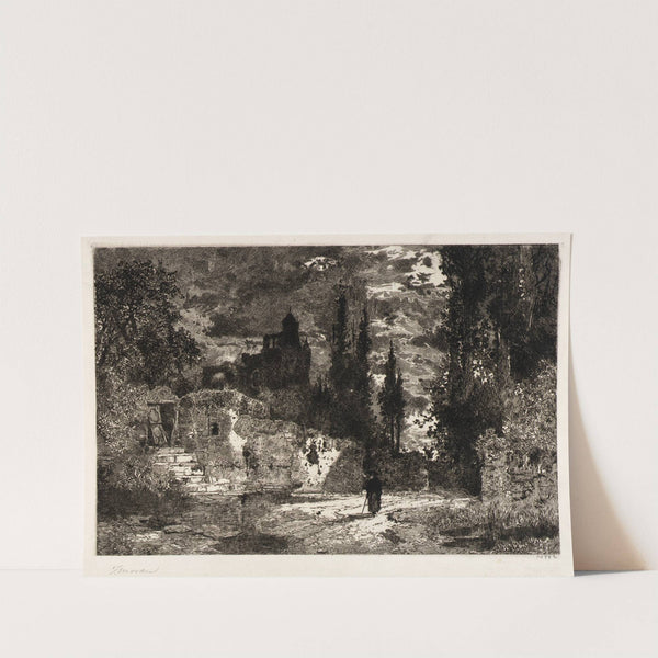 Old Castle and Trees (ca. 1880-1890) by Thomas Moran