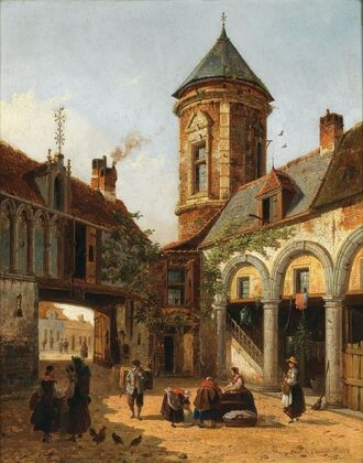 Old Castle of the Cardinal of Granvelle (1517-1586) in Brussels