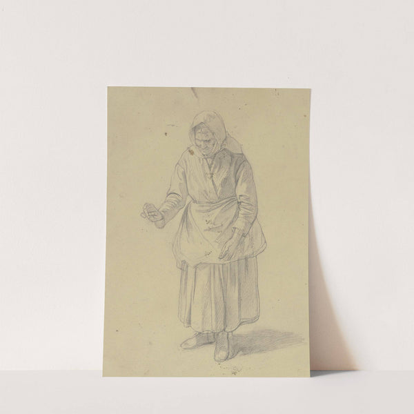 Old farmer woman by Jakob Becker
