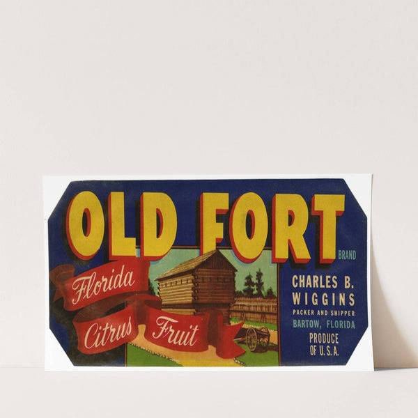 Old Fort Brand Florida Citrus Fruit Label (1930-1950)