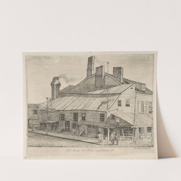 Old House, Corner of Peck Slip and Water Street, from ‘Scenes of Old New York’ (1870) by Henry Farrer