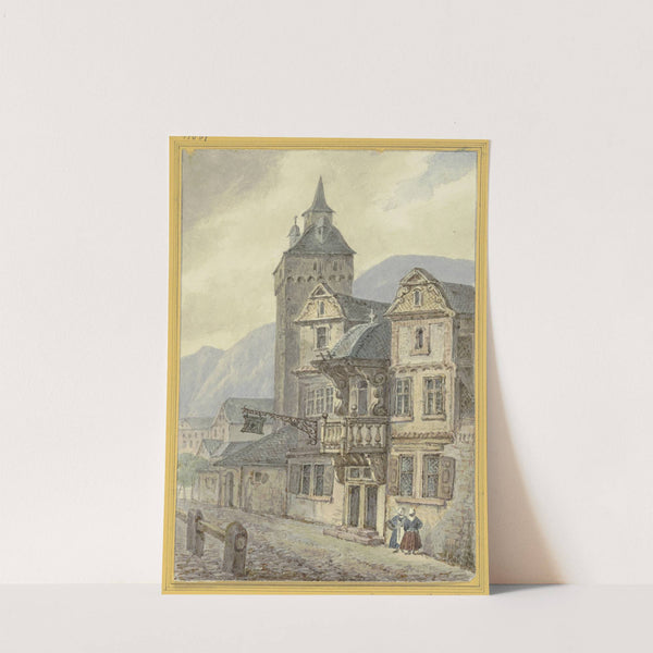 Old houses and a tower by Hector von Günderrode