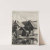 Old houses, from Hellebæk by Carl Bloch