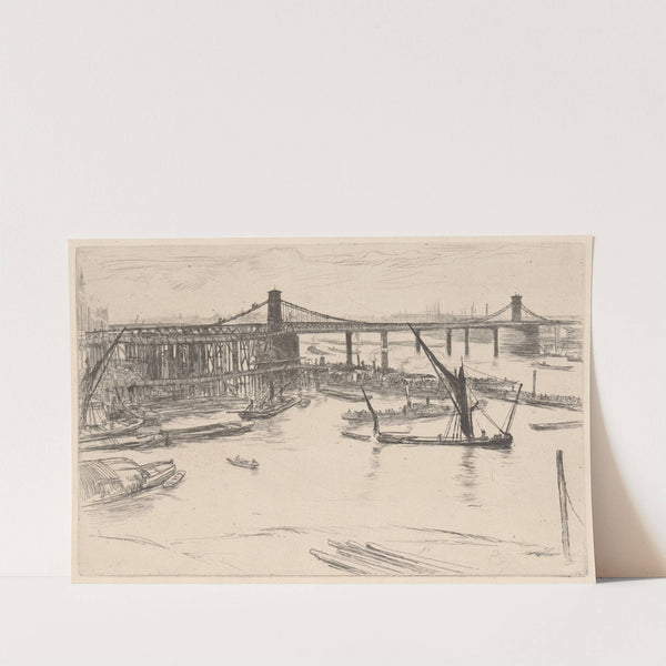 Old Hungerford Bridge (ca. 1860–1861) by James Abbott McNeill Whistler