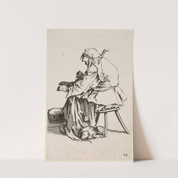 Old Lady with Cats (1622) by Jacques Callot