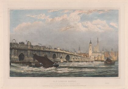 Old London Bridge after the Repair of 1700 until 1831