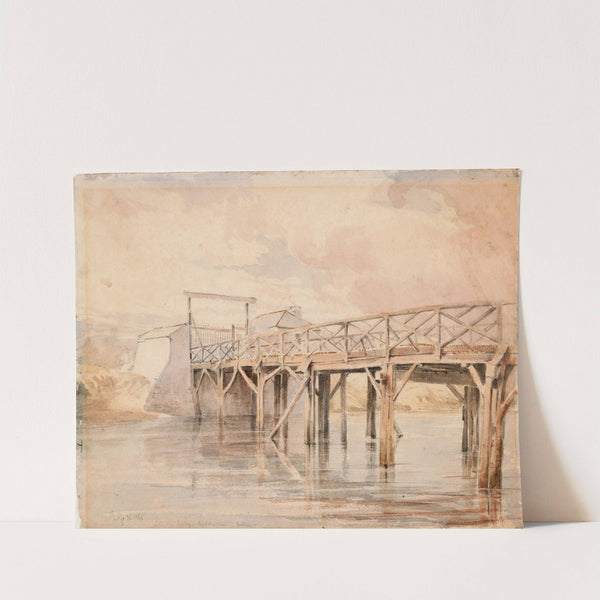 Old London Bridge, on the River Dodder, Dublin by George Victor du Noyer