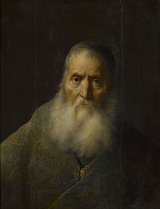 Old man in a skullcap