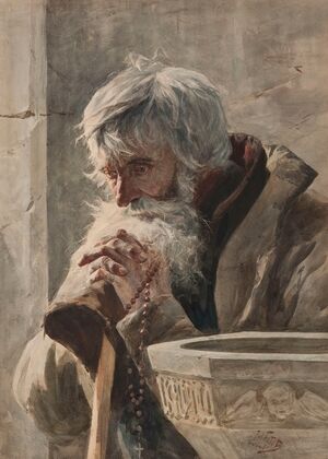 Old man in narthex (1881)