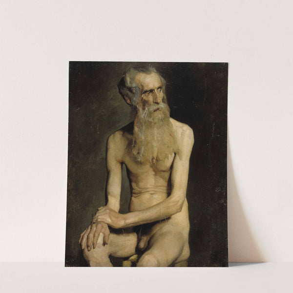 Old Man Seated, Academy Study (1874 - 1875) by Albert Edelfelt