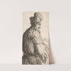 Old man seen from behind; profile to right; half figure by Rembrandt van Rijn