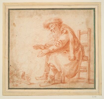 Old Man Warming his Hands at a Fire