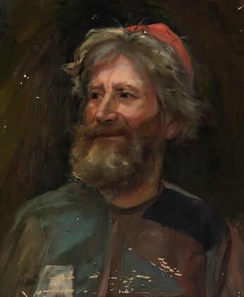 Old Man Wearing a Red Cap, sketch for the painting Fairy Tale Princess