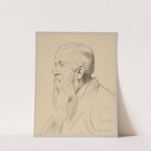Old Man with a Long Beard Shown in Profile (1890) by Hans Thoma