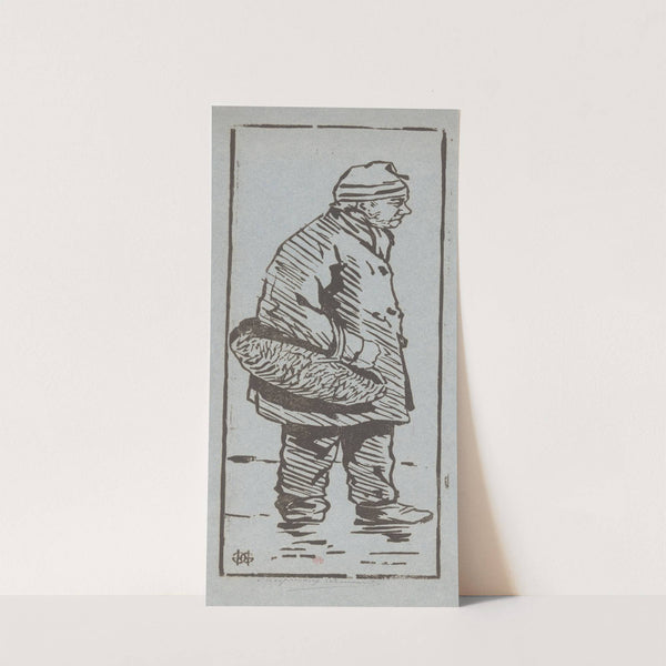 Old man with basket (1856-1897) by Henri-Charles Guérard