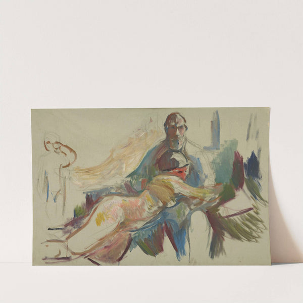 Old Man with Naked Woman on his Lap (1913–15) by Edvard Munch