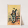 Old man with umbrella and top hat (1890) by Calvert Litho. Co