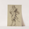 Old satyr to the left by Agostino Carracci