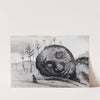 Old Woman and a Sleeping Rock by Ivar Arosenius
