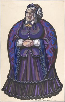 Old Woman in a purple dress