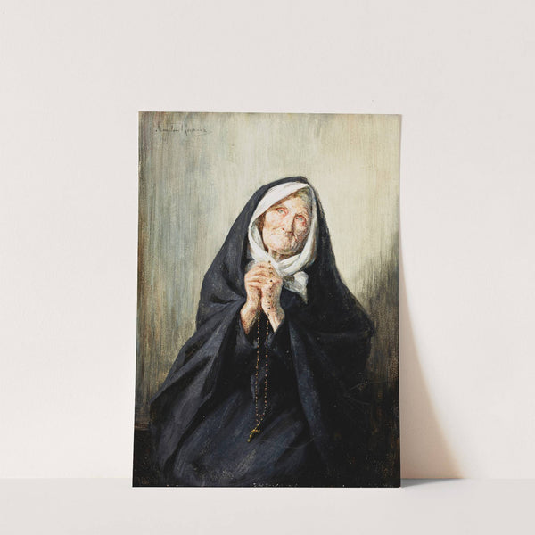 Old Woman Praying (1907) by Mieczysław Reyzner