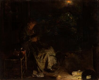 Old Woman Watching over a Dead Body I