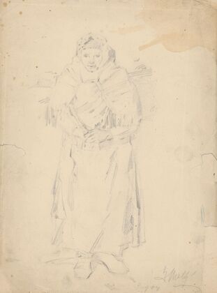 Old Woman with a Hamper (Study of a Woman Carrying Twigs)