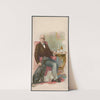 Older gentleman sitting in a chair, holding a glass of beverage, with a black dog sitting next to him (1897) by Henry Jerome Schile