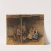 Ölstudie mit vier Burschen und zwei Dirndln in der Stube (1900) by Franz von Defregger