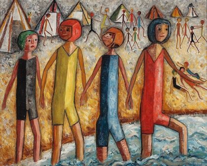 On a beach (1930)