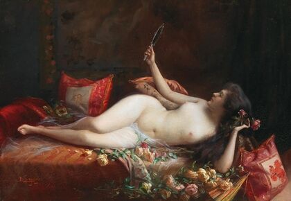 On a bed of roses
