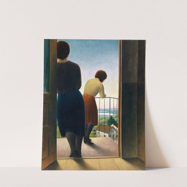 On the Balcony (Girl on the Balcony) by Georg Schrimpf