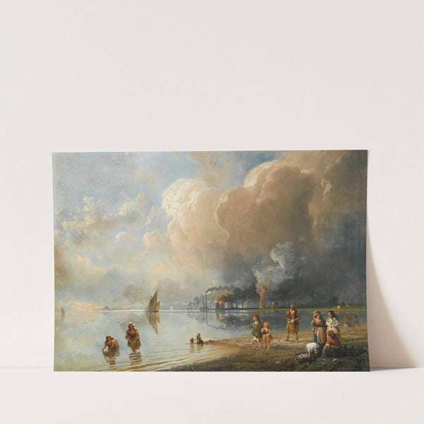On the banks of the forth, Edinburgh by Carlo Bossoli