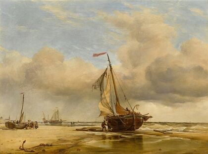On the Beach at Scheveningen, Holland