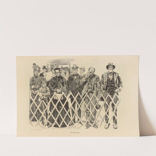 On the ferry (1893-1900) by Charles Dana Gibson