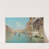 On the Grand Canal, the Rialto Bridge beyond, Venice by Rafael Senet y Perez