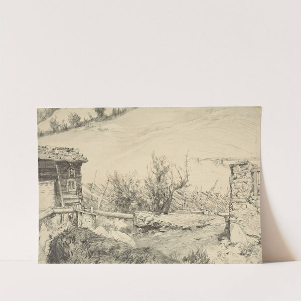 On the Mountainside (Circa 1872-74) by Adolph von Menzel